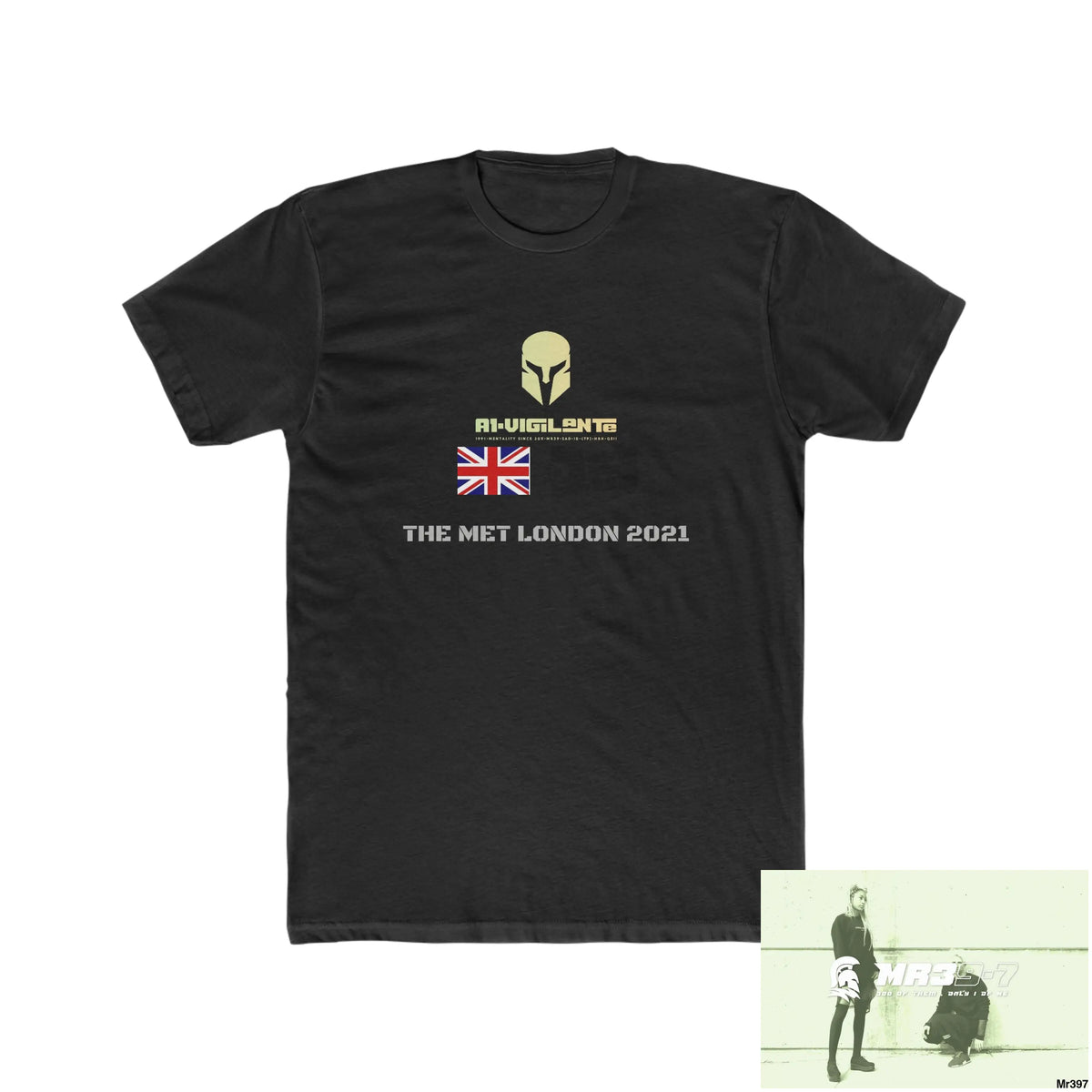 A1-Vigilante Sparta One flew over the Redwoods Centre - Men’s Cotton Crew Tee Solid Black / XS T-Shirt