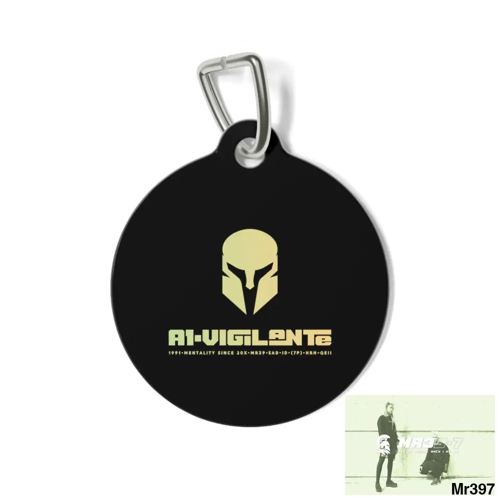 A1-Vigilante Sparta Pet Tag 1’’ Pets