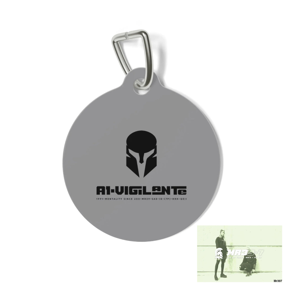 A1-Vigilante Sparta Pet Tag 1’’ Pets
