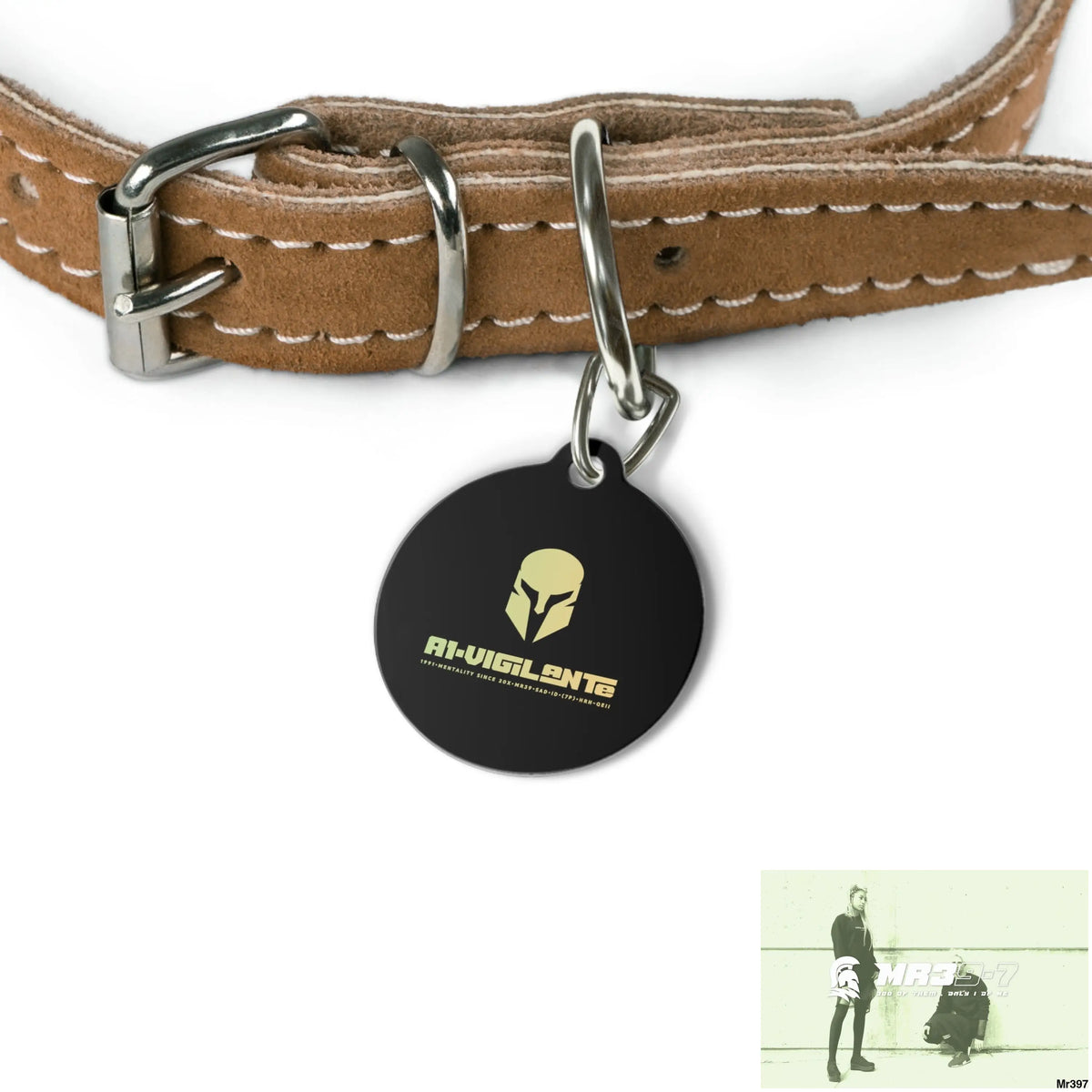 A1-Vigilante Sparta Pet Tag 1’’ Pets