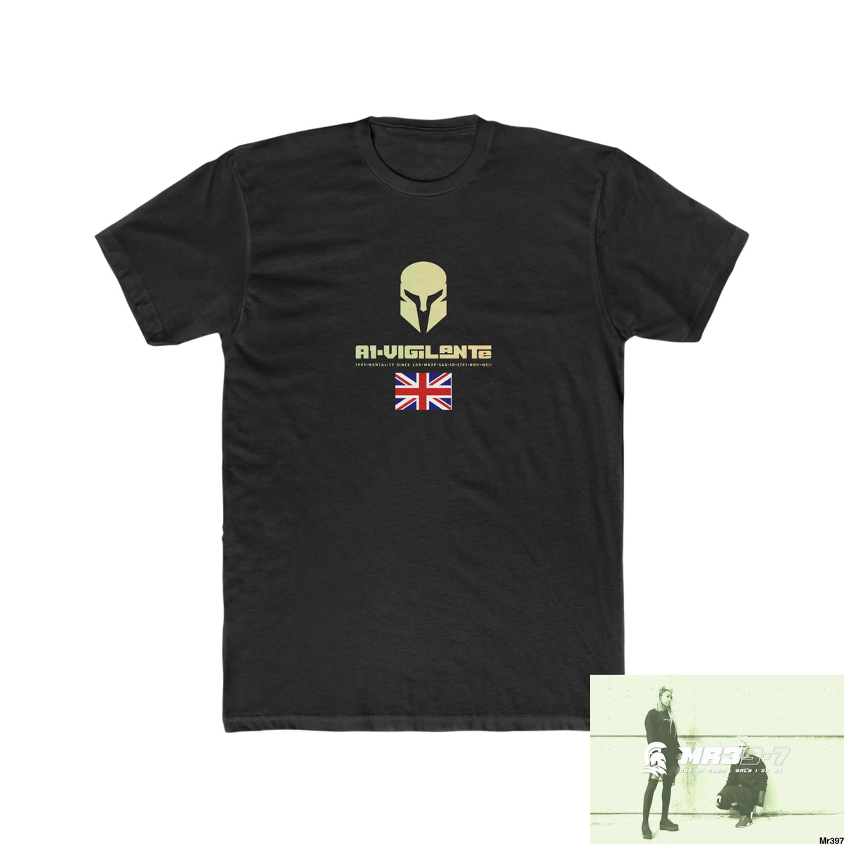 A1-Vigilante Sparta Shrewsbury My Work 2022-23 - Men’s Cotton Crew Tee Solid Black / XS T-Shirt