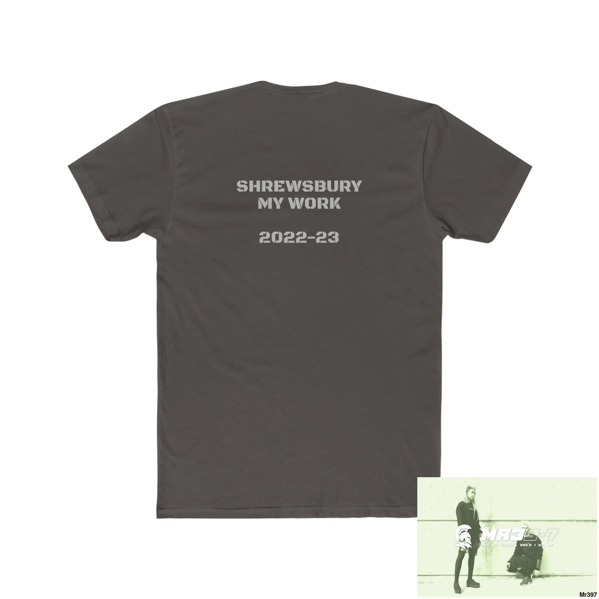 A1-Vigilante Sparta Shrewsbury My Work 2022-23 - Men’s Cotton Crew Tee T-Shirt