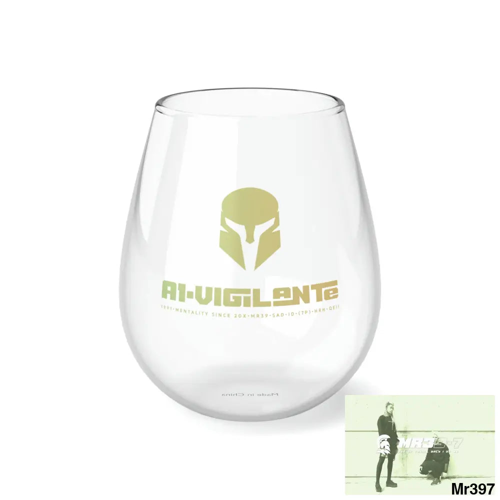 A1-Vigilante Sparta Stemless Wine Glass 11.75oz 11.75oz Mug