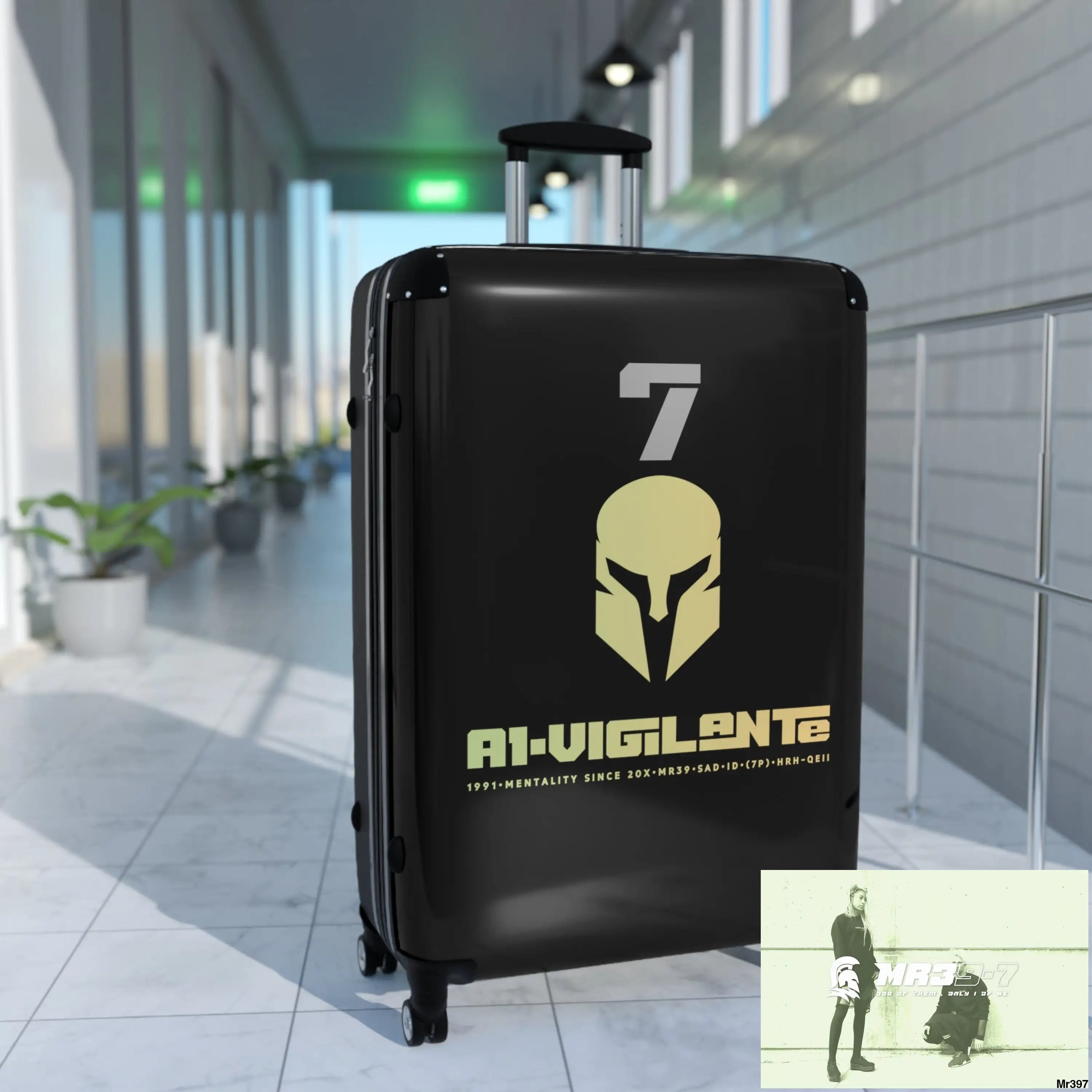 A1-Vigilante Sparta Suitcase Large / Black Bags