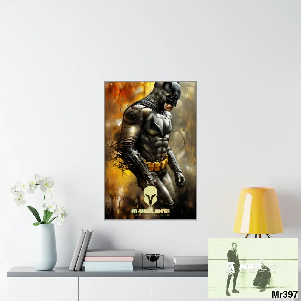 A1-Vigilante Sparta Super Resolution Batpain Steampunk Graphic Matte Vertical Posters 24″ x 36″ / Matte Poster