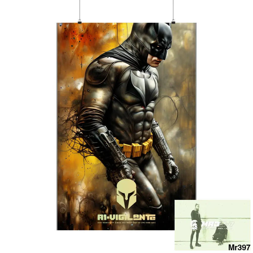 A1-Vigilante Sparta Super Resolution Batpain Steampunk Graphic Matte Vertical Posters Poster