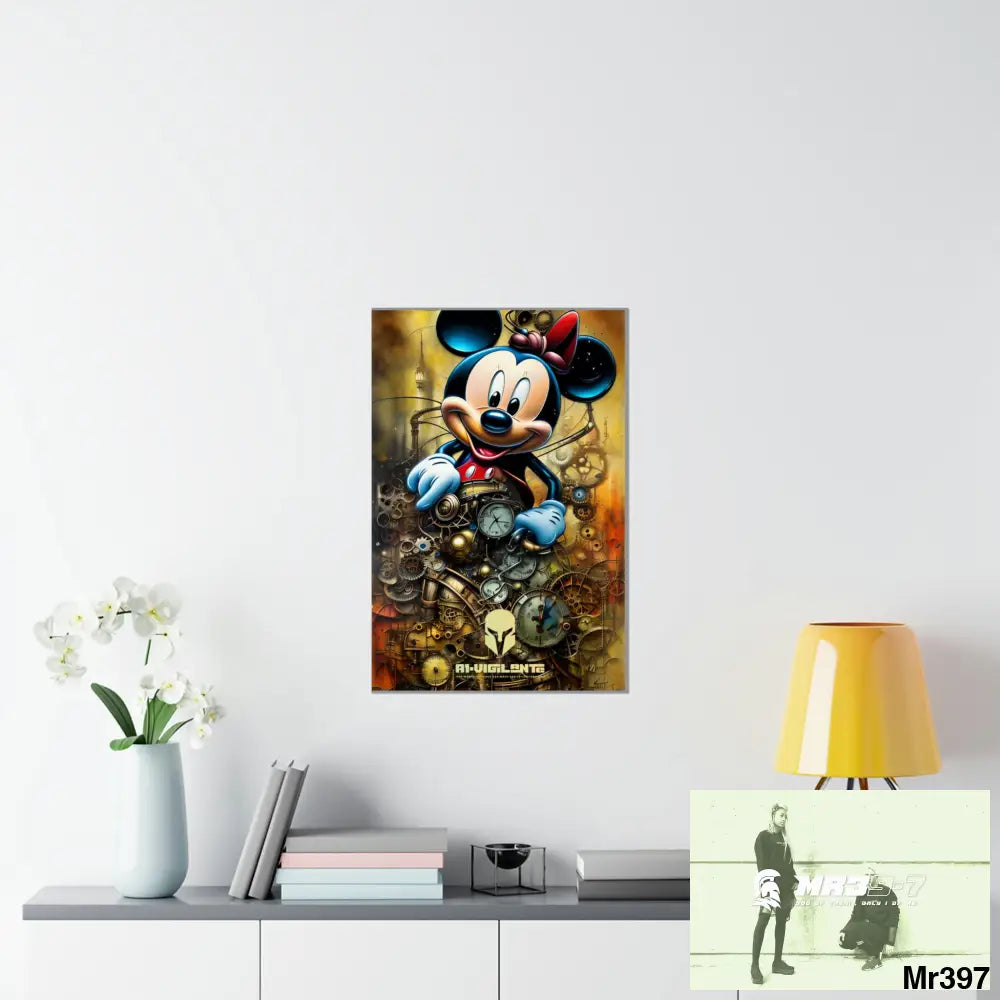 A1-Vigilante Sparta SuperResolution Micky Mouse Steampunk Graphic Matte Vertical Posters 20″ x 30″ / Matte Poster