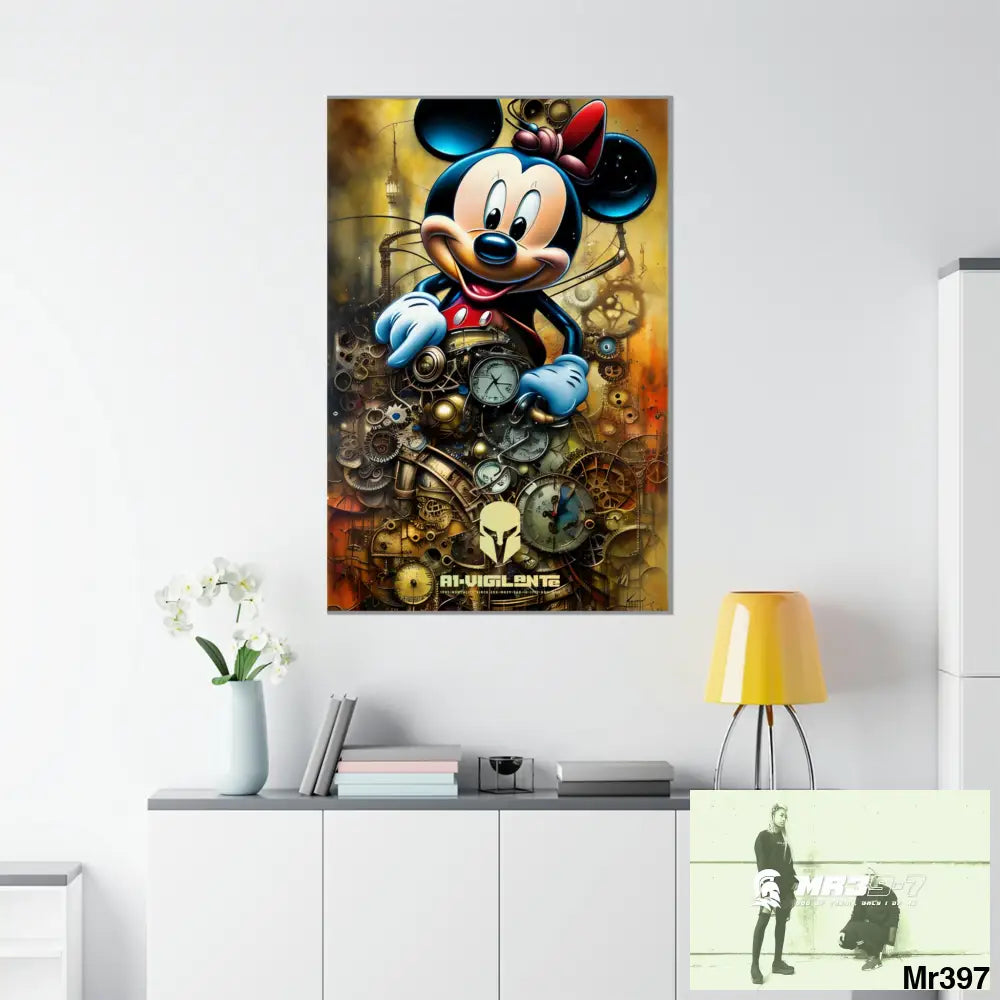 A1-Vigilante Sparta SuperResolution Micky Mouse Steampunk Graphic Matte Vertical Posters 36’’ x 54’’ / Matte Poster