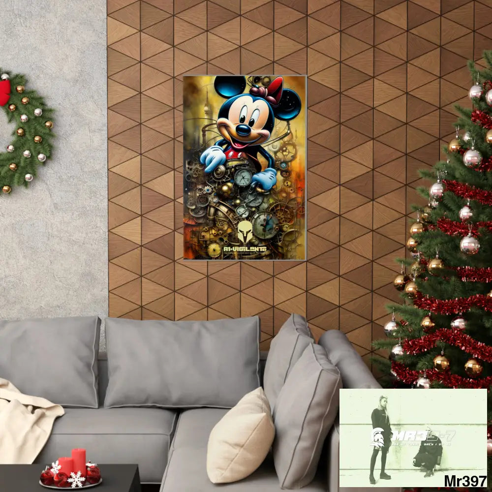 A1-Vigilante Sparta SuperResolution Micky Mouse Steampunk Graphic Matte Vertical Posters Poster