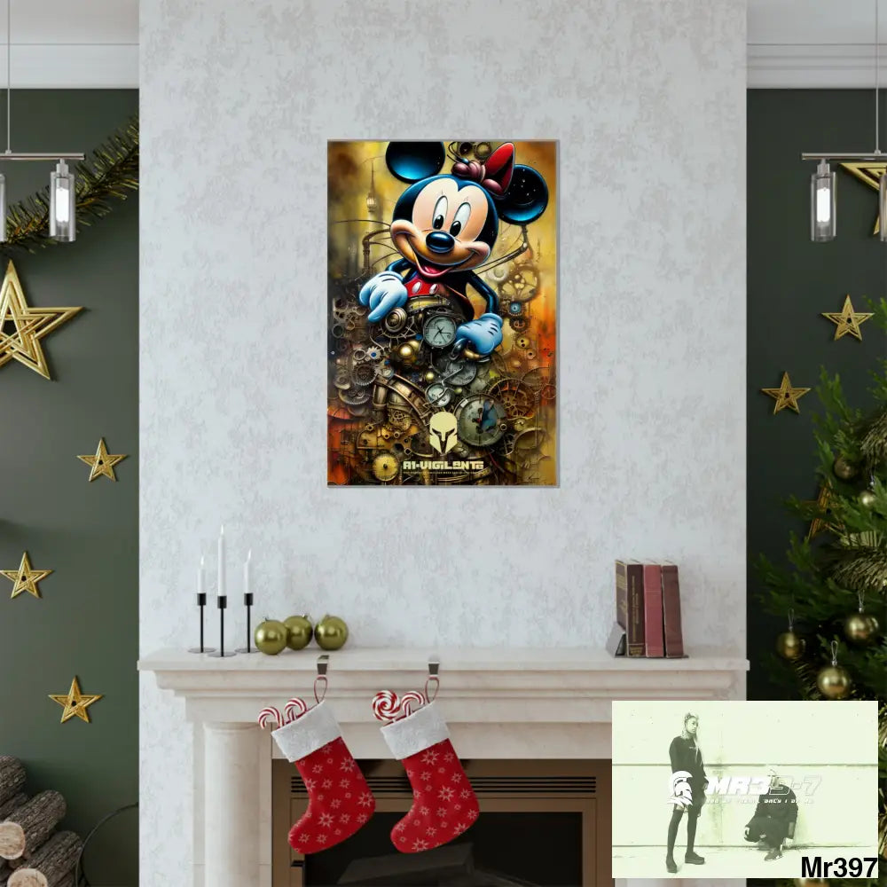 A1-Vigilante Sparta SuperResolution Micky Mouse Steampunk Graphic Matte Vertical Posters Poster
