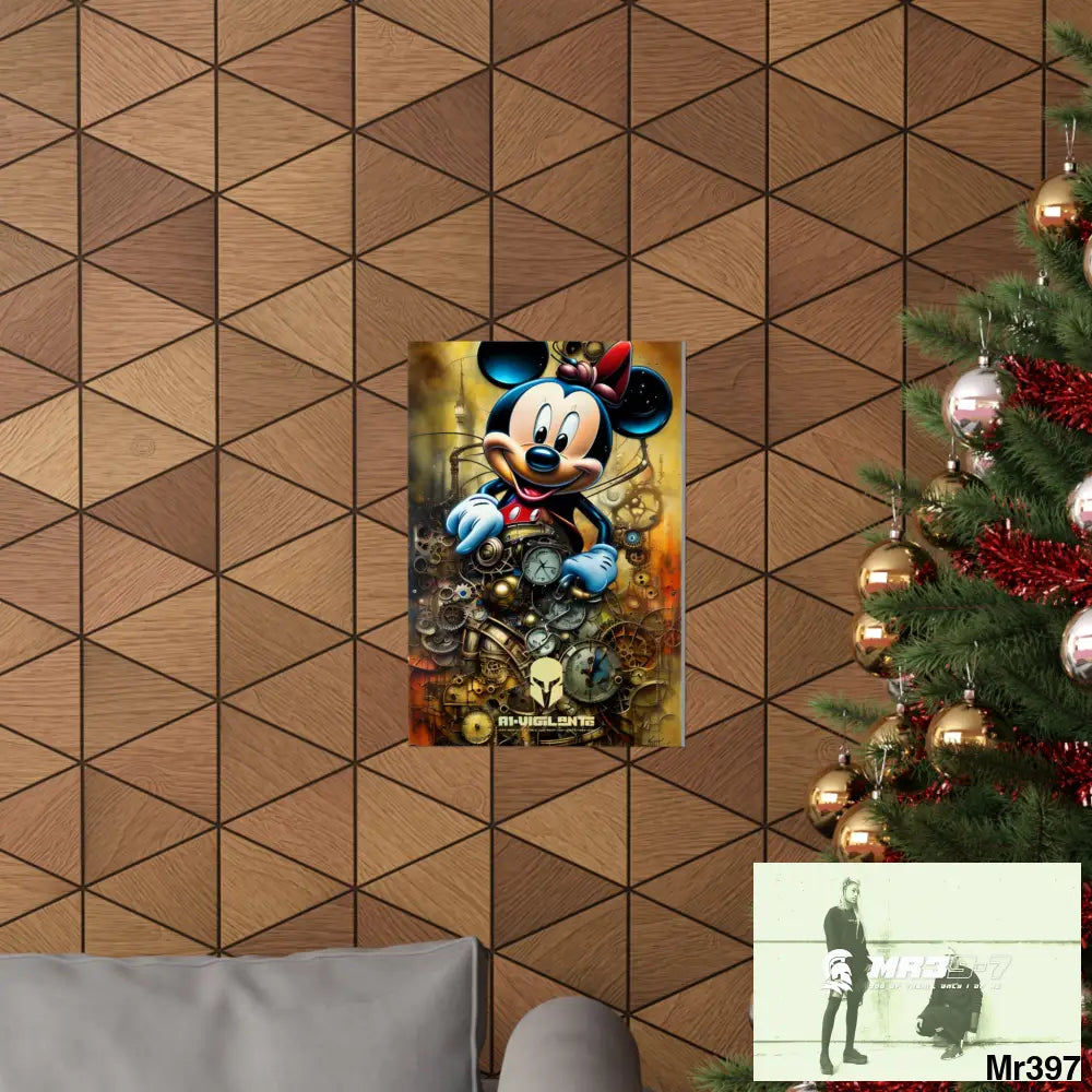 A1-Vigilante Sparta SuperResolution Micky Mouse Steampunk Graphic Matte Vertical Posters Poster