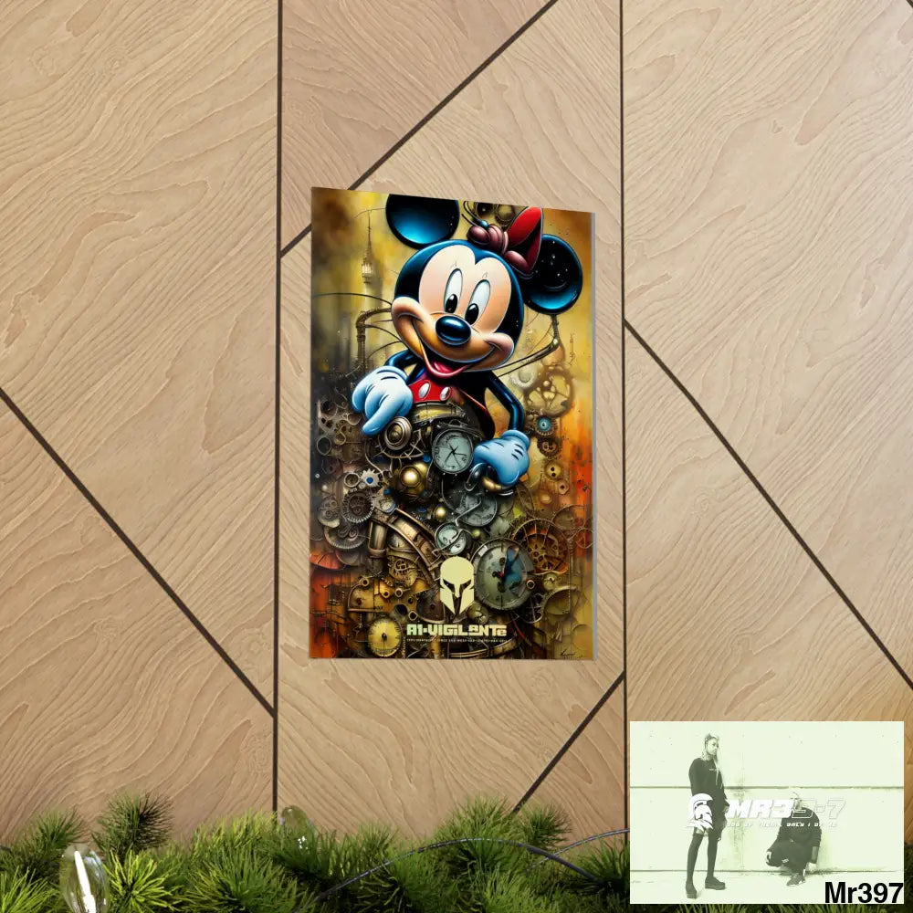 A1-Vigilante Sparta SuperResolution Micky Mouse Steampunk Graphic Matte Vertical Posters Poster