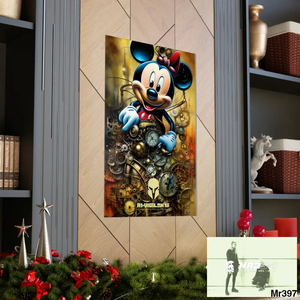 A1-Vigilante Sparta SuperResolution Micky Mouse Steampunk Graphic Matte Vertical Posters Poster