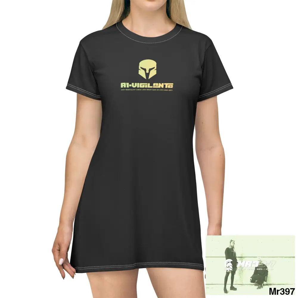 A1-Vigilante Sparta T-Shirt Dress (AOP) All Over Prints