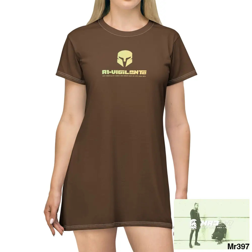 A1-Vigilante Sparta T-Shirt Dress (AOP) All Over Prints
