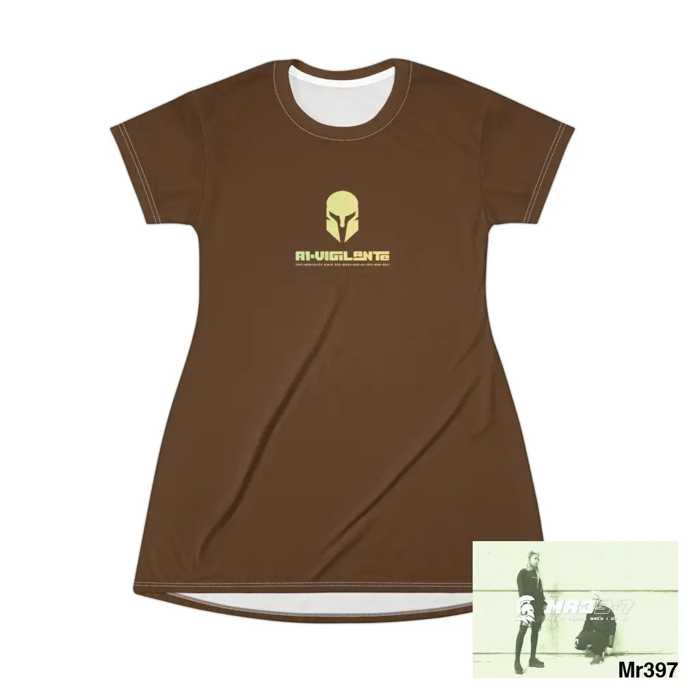A1-Vigilante Sparta T-Shirt Dress (AOP) XS All Over Prints