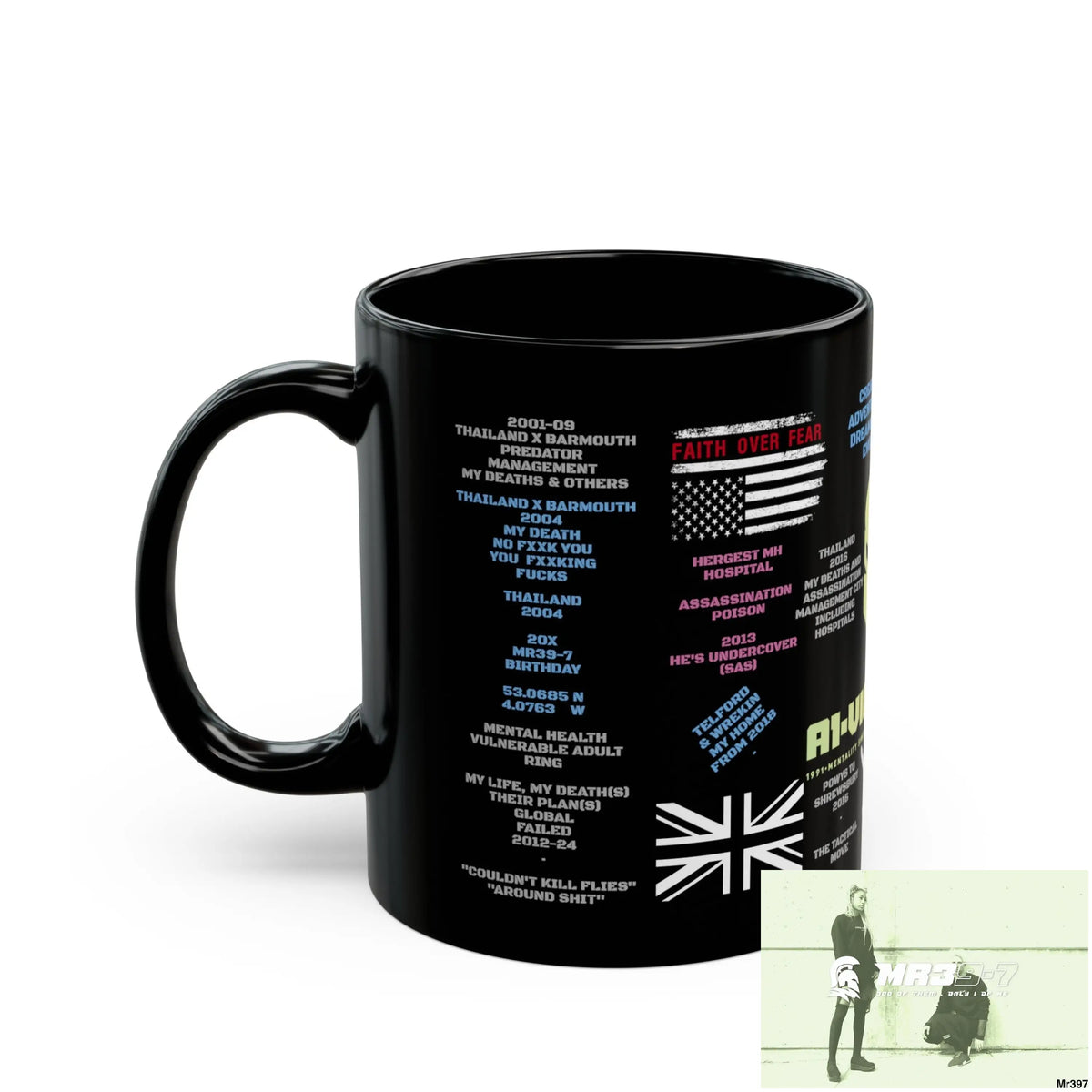 A1-Vigilante Sparta Tactical 11oz Black Mug GB / Thailand/ Bermo /UK/KenyaThai Link up MH Assassination X-City Mental