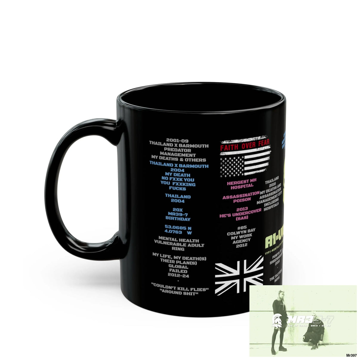 A1-Vigilante Sparta Tactical 11oz Black Mug GB / Thailand/ Bermo /UK/KenyaThai Link up MH Assassination X-City Mental