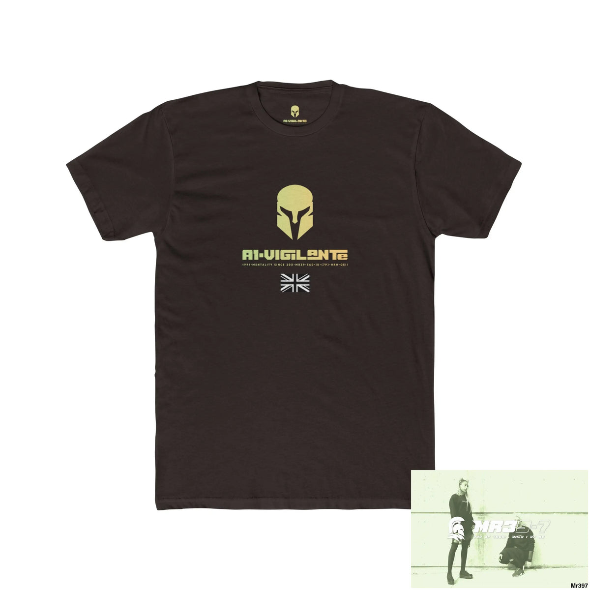 A1-Vigilante Sparta Tactical GB 2012 My Work Colwyn`Bay to and from there Men’s Cotton Crew Tee Solid Dark Chocolate