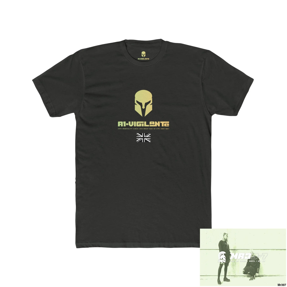 A1-Vigilante Sparta Tactical GB 2012 My Work Colwyn`Bay to and from there Men’s Cotton Crew Tee Solid Heavy Metal / XS