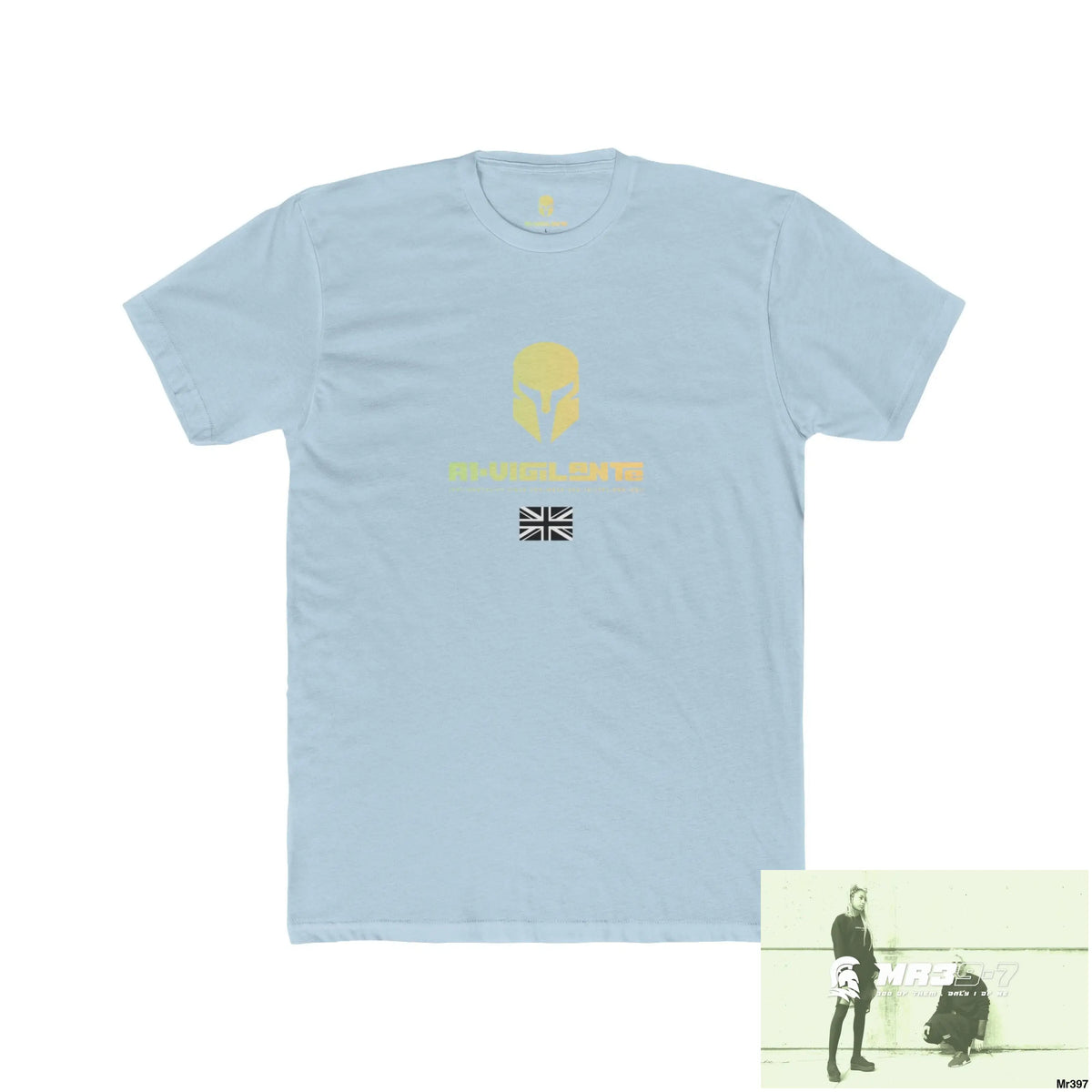 A1-Vigilante Sparta Tactical GB 2012 My Work Colwyn`Bay to and from there Men’s Cotton Crew Tee Solid Light Blue / S