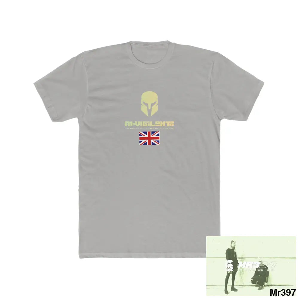 A1-Vigilante Sparta Thailand 02-16 Men’s Cotton Crew Tee Solid Light Grey / S T-Shirt