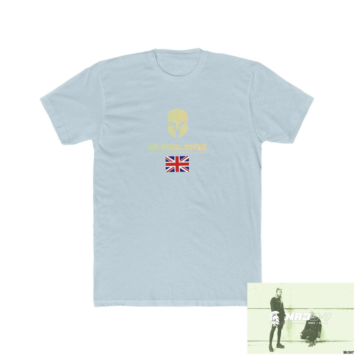 A1-Vigilante Sparta Thailand -SAS - Snowdon - Link Men’s Cotton Crew Tee Solid Light Blue / S T-Shirt