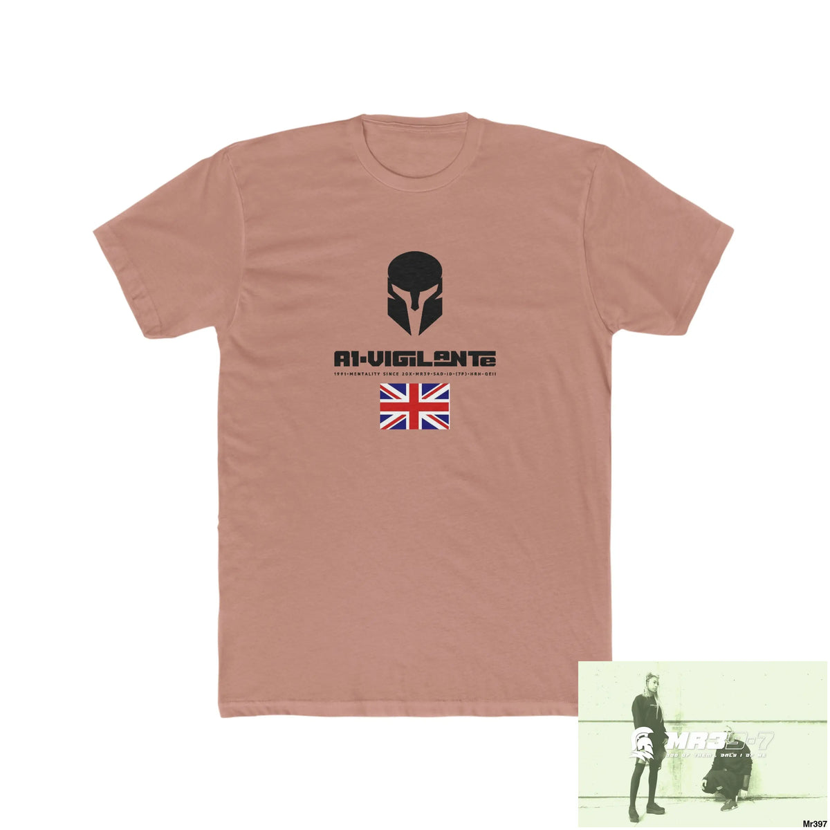 A1-Vigilante Sparta & The Columbian Elements Shrewsbury 2016 My Work 2022--23 - Men’s Cotton Crew Tee Solid Desert Pink