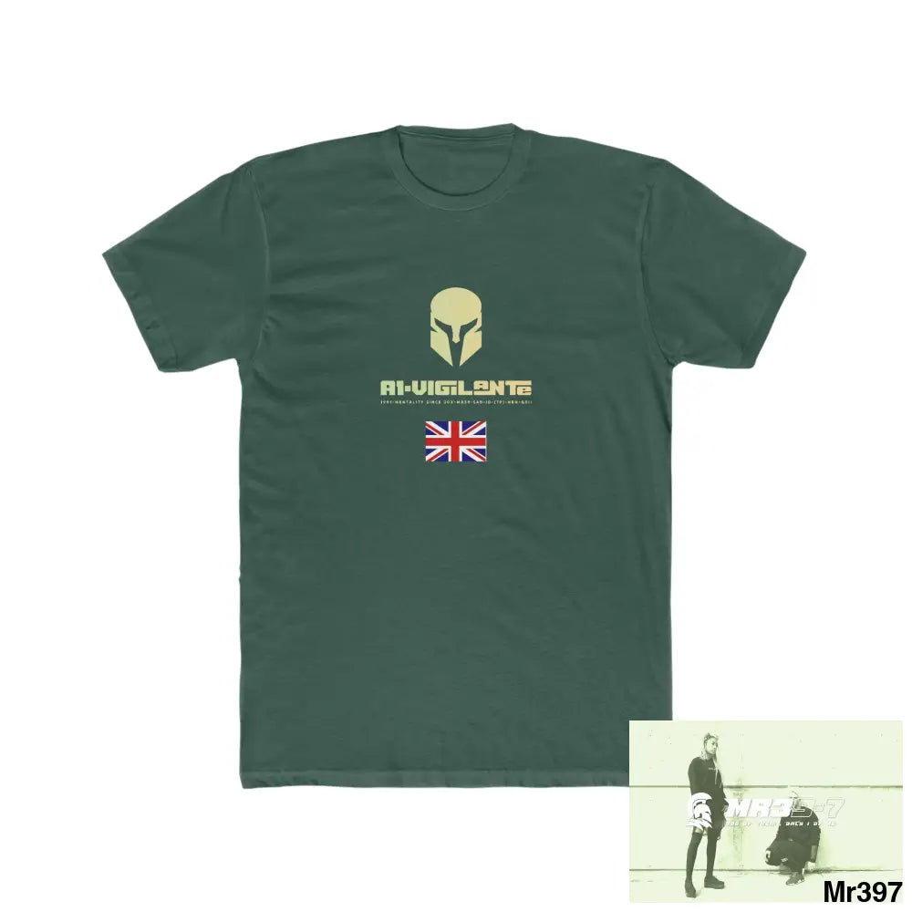A1-Vigilante Sparta The Tactical move Powys to Shrewsbury 2016 - Men’s Cotton Crew Tee Solid Forest Green / S T-Shirt