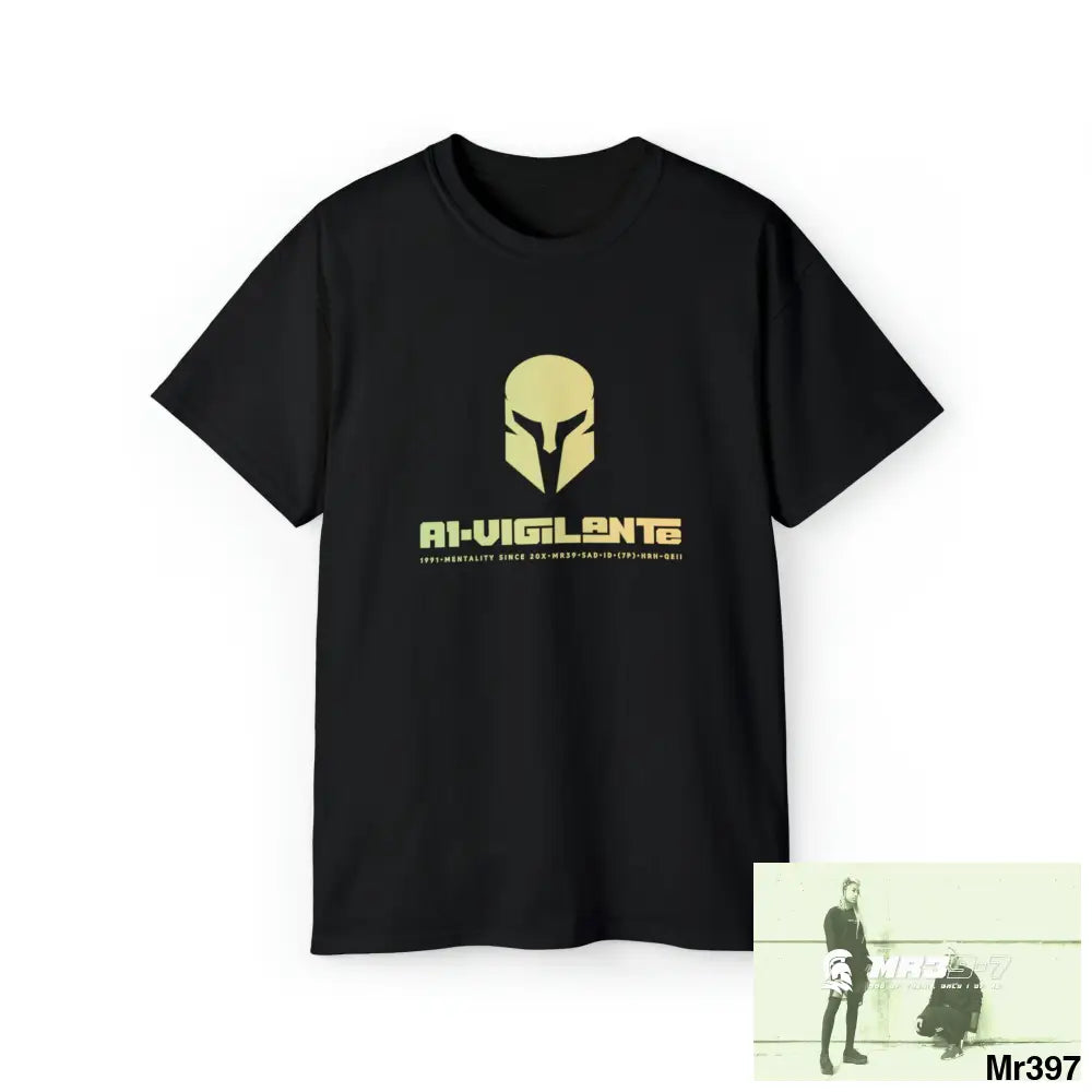 A1-Vigilante Sparta Unisex Ultra Cotton Tee Black / S T-Shirt