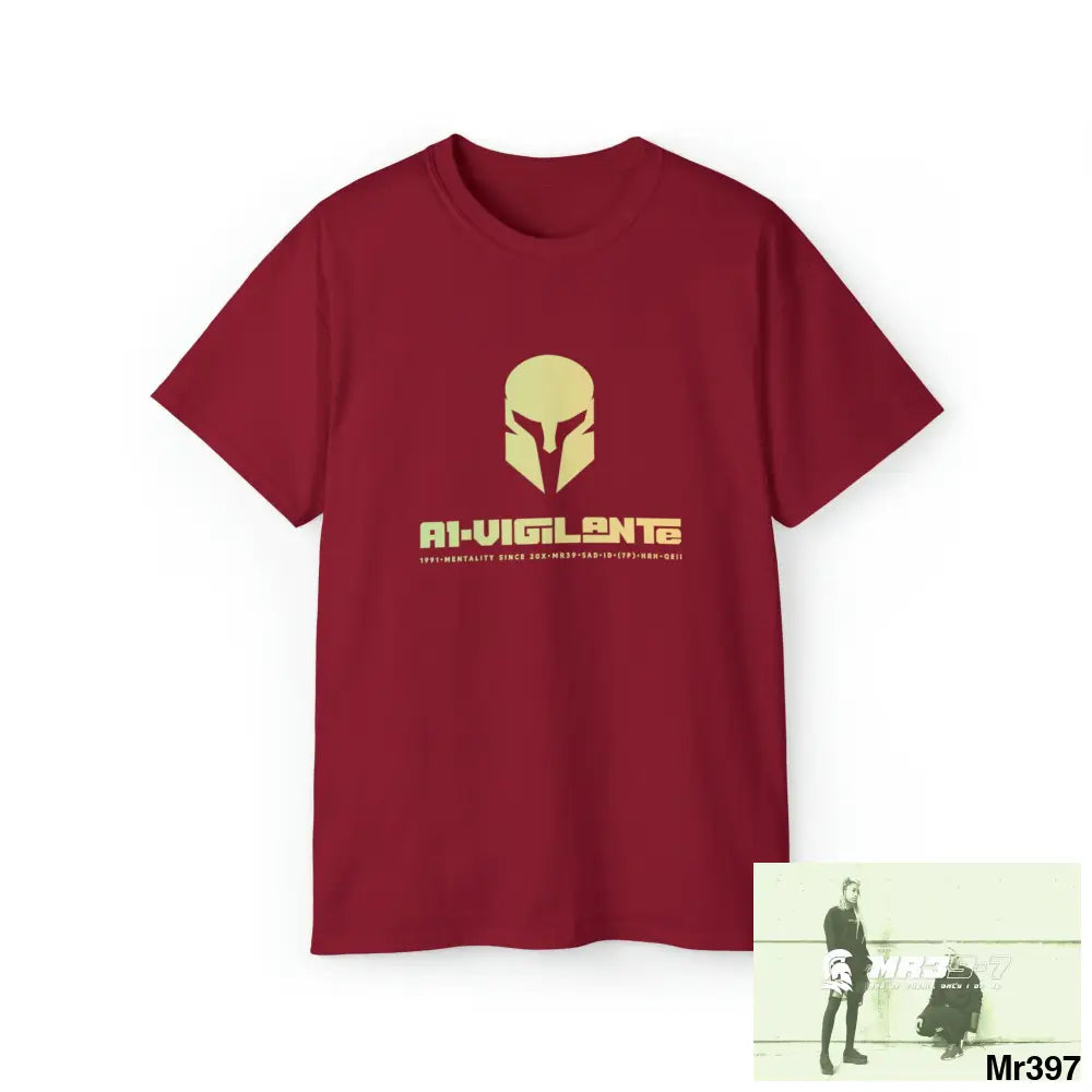 A1-Vigilante Sparta Unisex Ultra Cotton Tee Cardinal Red / S T-Shirt