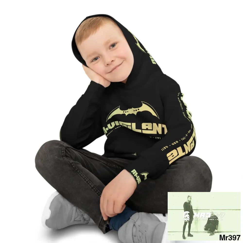 A1.Vigilante - Sparta with Tactical inside hood A1 Who dares Wins Mentality -. Children’s Hoodie (AOP) 2XS All Over