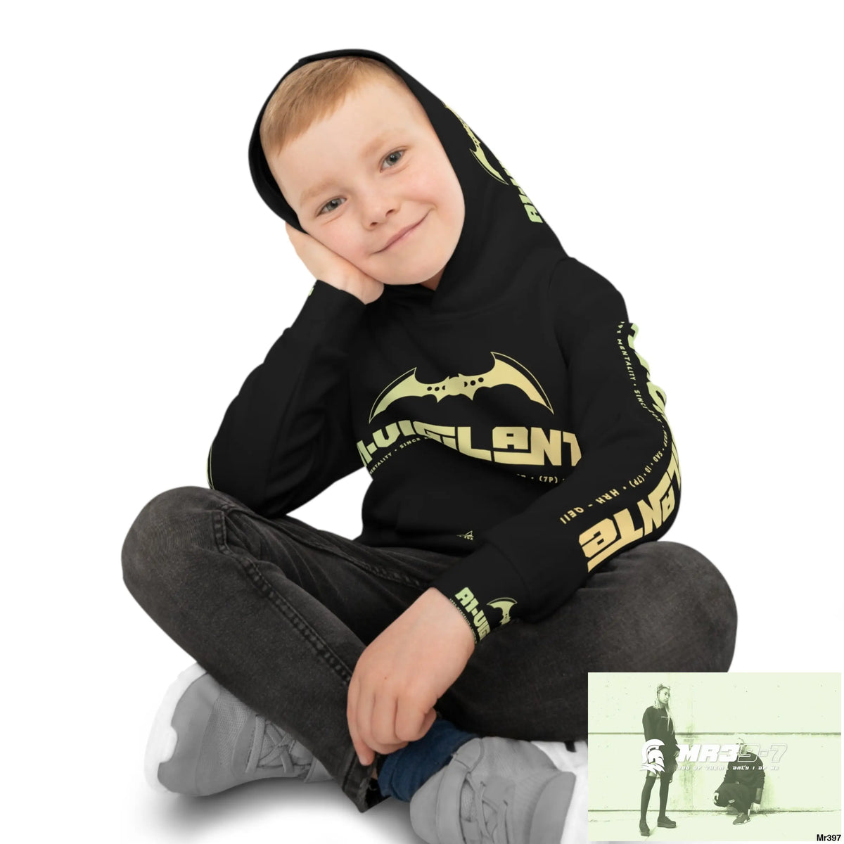 A1.Vigilante - Sparta with Tactical inside hood A1 Who dares Wins Mentality -. Children’s Hoodie (AOP) 2XS All Over