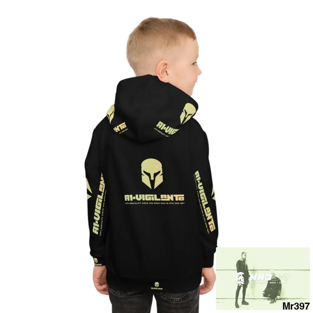 A1.Vigilante -Sparta with Tactical inside hood A1 Who dares Wins Mentality -. Children’s Hoodie (AOP) All Over Prints