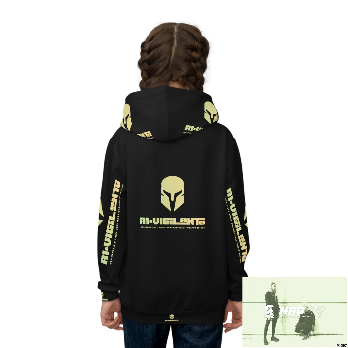 A1.Vigilante -Sparta with Tactical inside hood A1 Who dares Wins Mentality -. Children’s Hoodie (AOP) All Over Prints