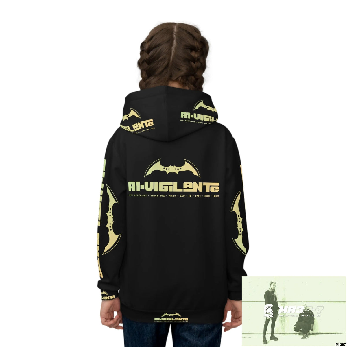 A1.Vigilante - Sparta with Tactical inside hood A1 Who dares Wins Mentality -. Children’s Hoodie (AOP) All Over Prints