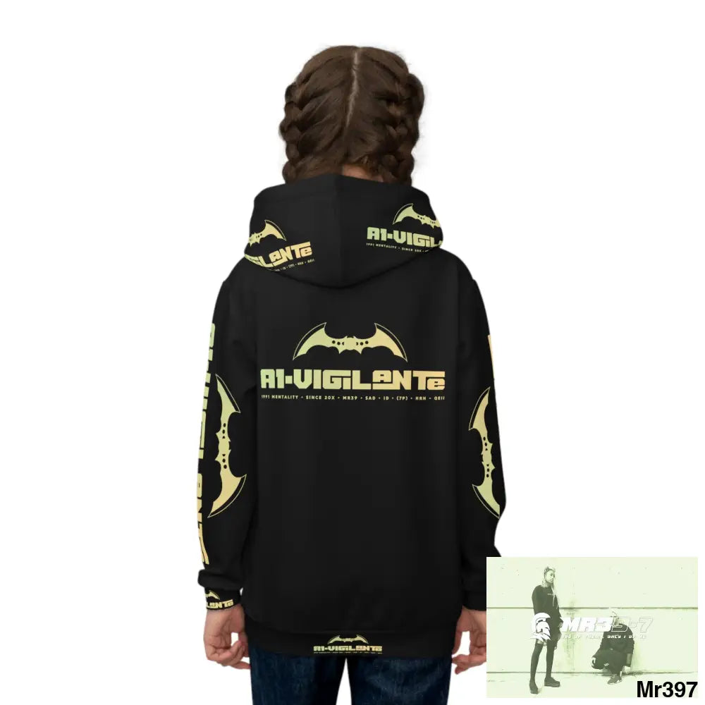 A1.Vigilante - Sparta with Tactical inside hood A1 Who dares Wins Mentality -. Children’s Hoodie (AOP) All Over Prints