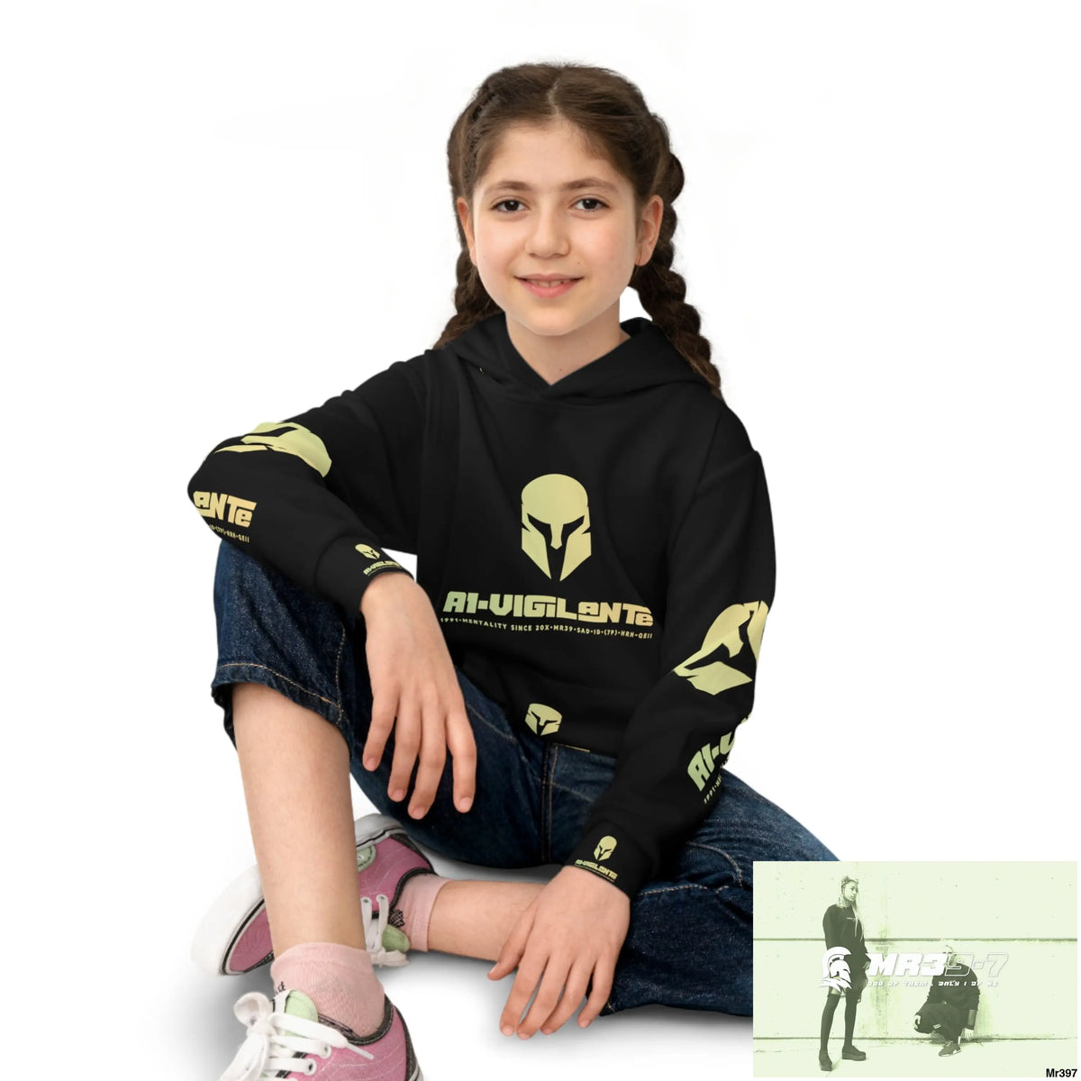 A1.Vigilante -Sparta with Tactical inside hood A1 Who dares Wins Mentality -. Children’s Hoodie (AOP) All Over Prints