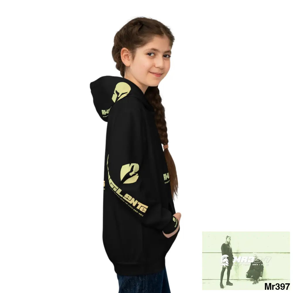 A1.Vigilante -Sparta with Tactical inside hood A1 Who dares Wins Mentality -. Children’s Hoodie (AOP) All Over Prints