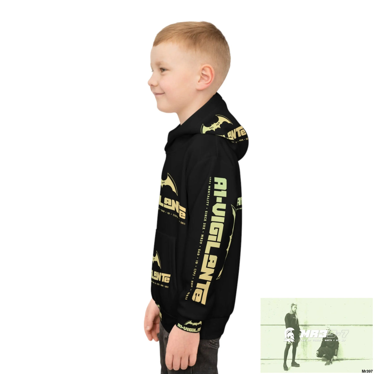 A1.Vigilante - Sparta with Tactical inside hood A1 Who dares Wins Mentality -. Children’s Hoodie (AOP) All Over Prints