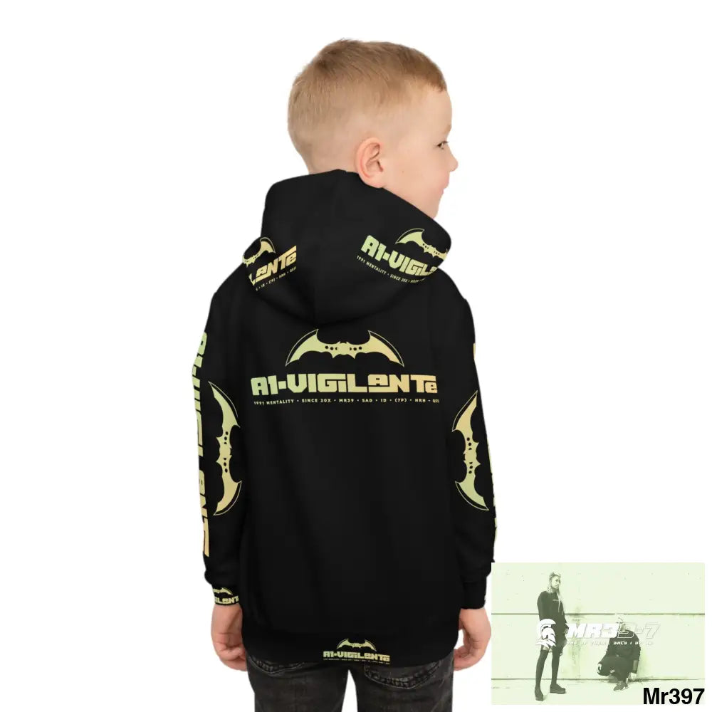 A1.Vigilante - Sparta with Tactical inside hood A1 Who dares Wins Mentality -. Children’s Hoodie (AOP) All Over Prints