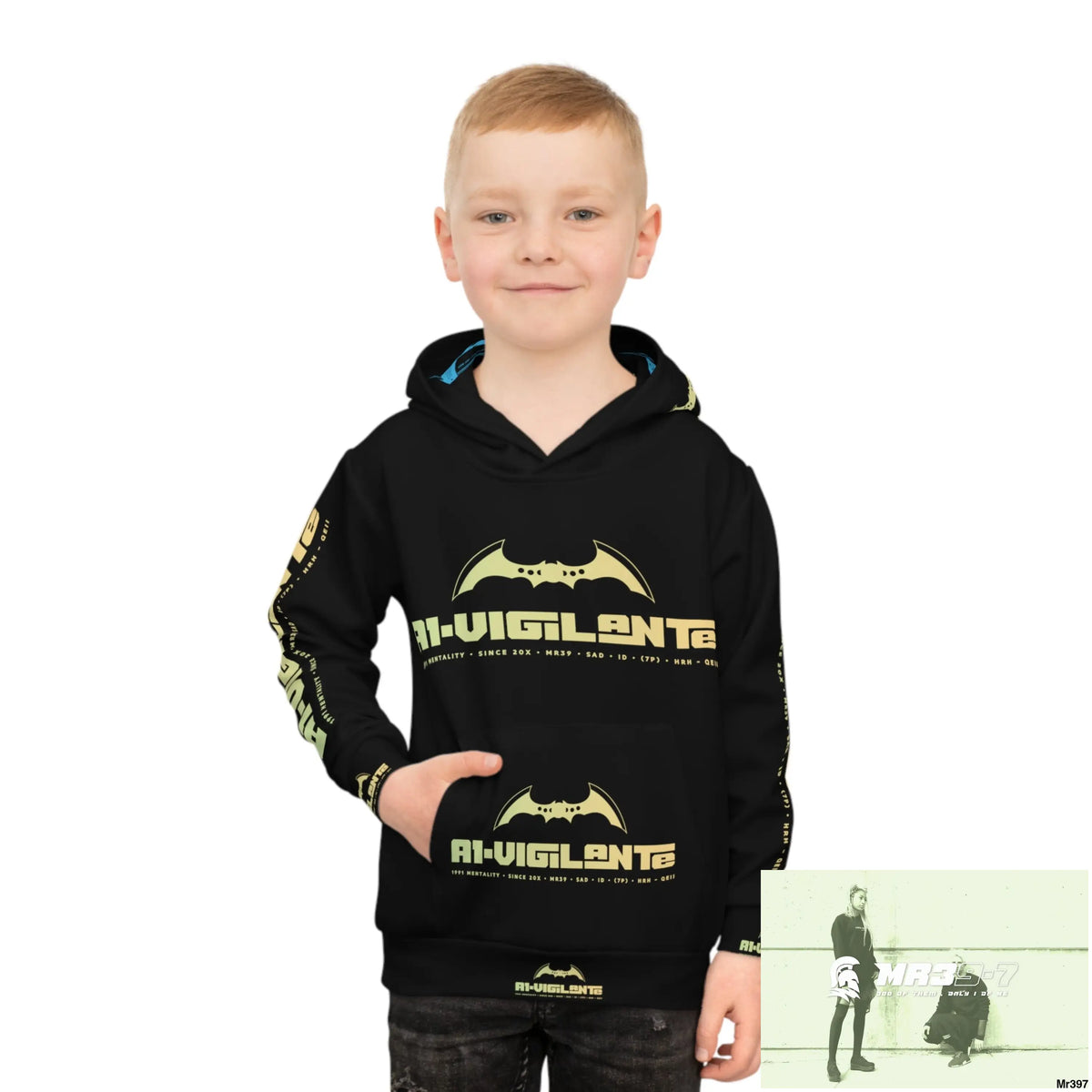 A1.Vigilante - Sparta with Tactical inside hood A1 Who dares Wins Mentality -. Children’s Hoodie (AOP) All Over Prints