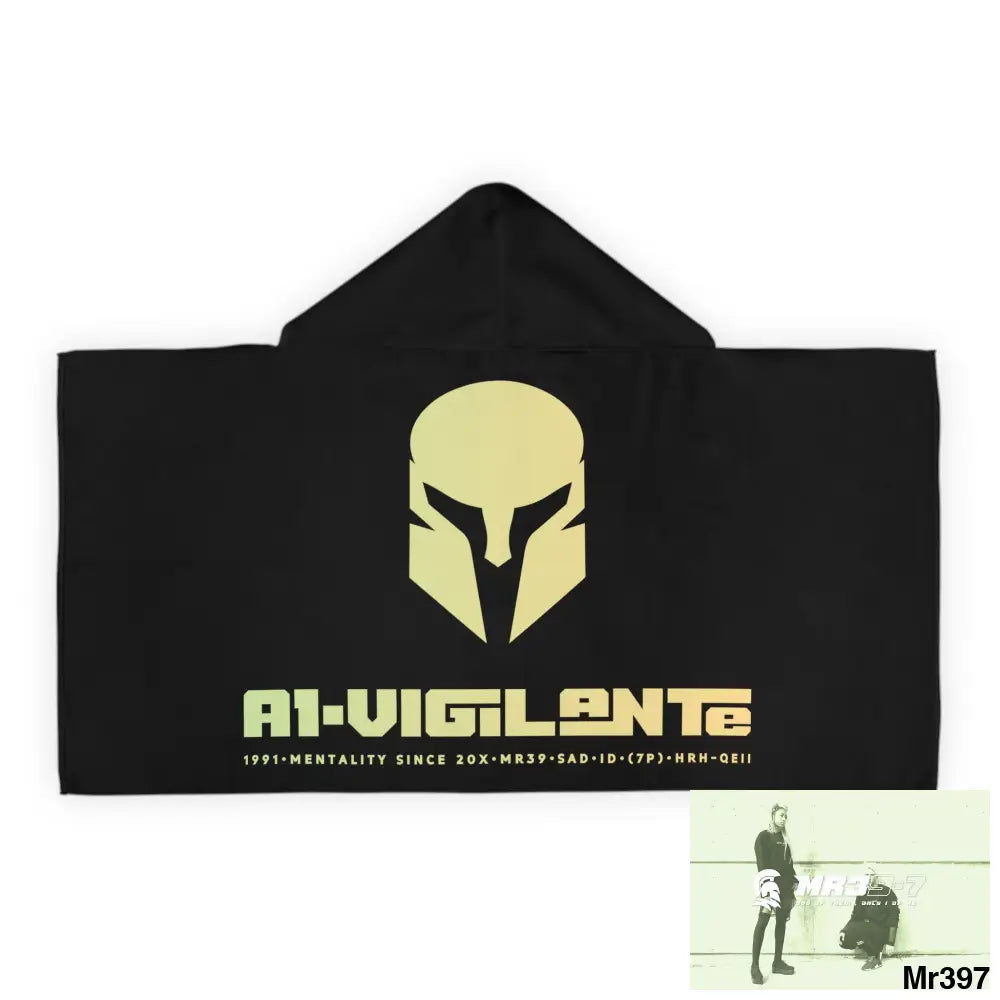 A1-Vigilante • Sparta Youth Hooded Towel 24’’ × 48’’ All Over Prints