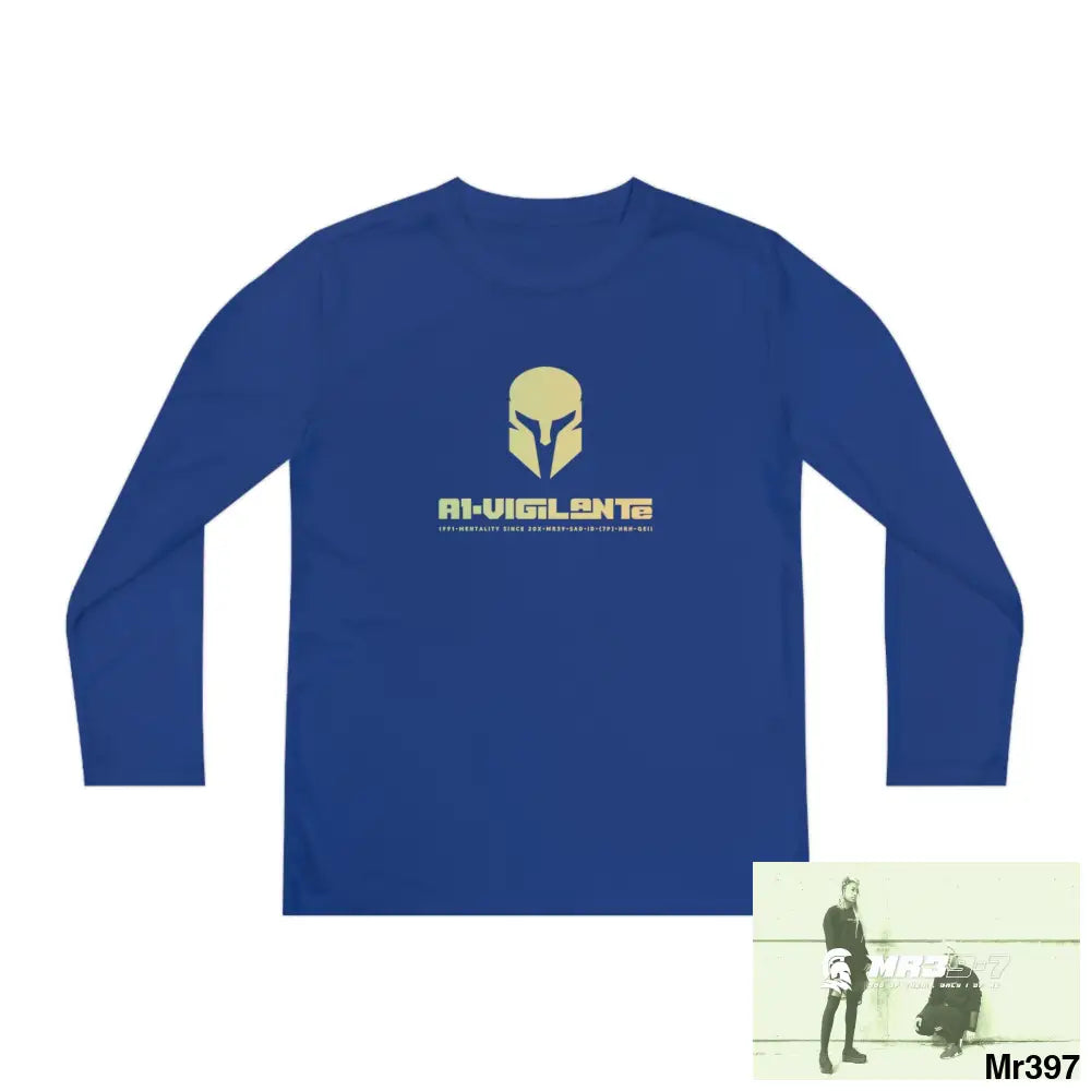 A1-Vigilante Sparta Youth Long Sleeve Competitor Tee True Royal / M Kids clothes