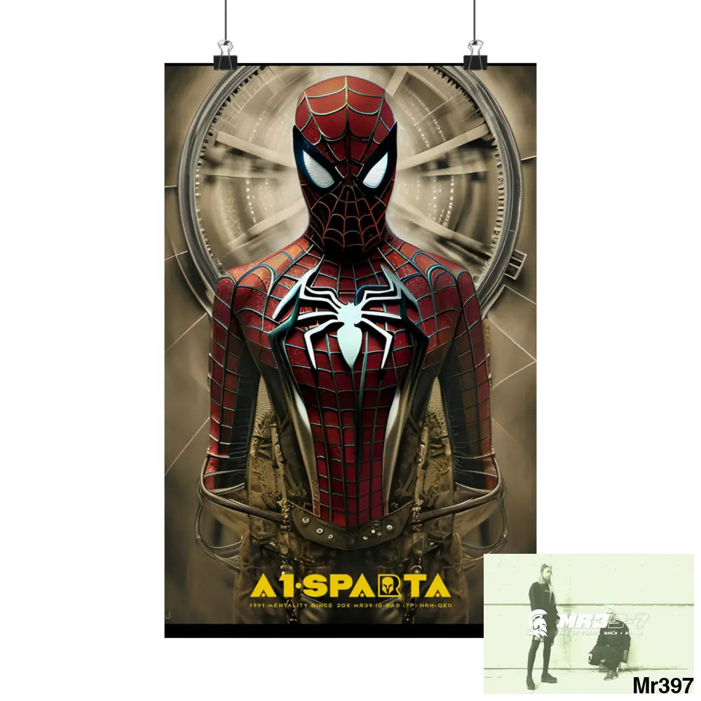 A1-Vigilante Steampunk SpiderMan Graphic Matte Vertical Posters 11’’ x 17’’ / Matte Poster