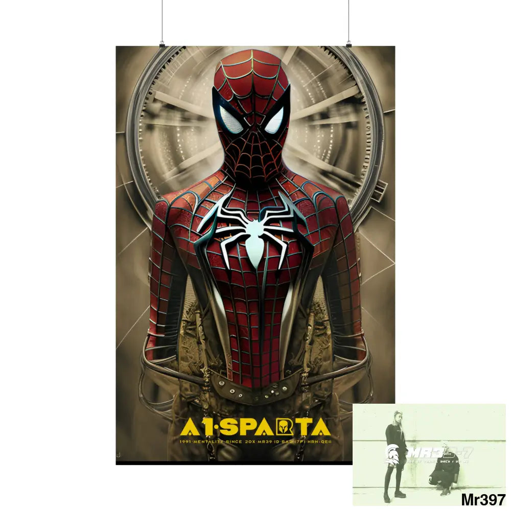 A1-Vigilante Steampunk SpiderMan Graphic Matte Vertical Posters 36’’ x 54’’ / Matte Poster