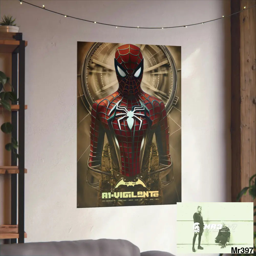 A1-Vigilante Steampunk SpiderMan Graphic Matte Vertical Posters Poster