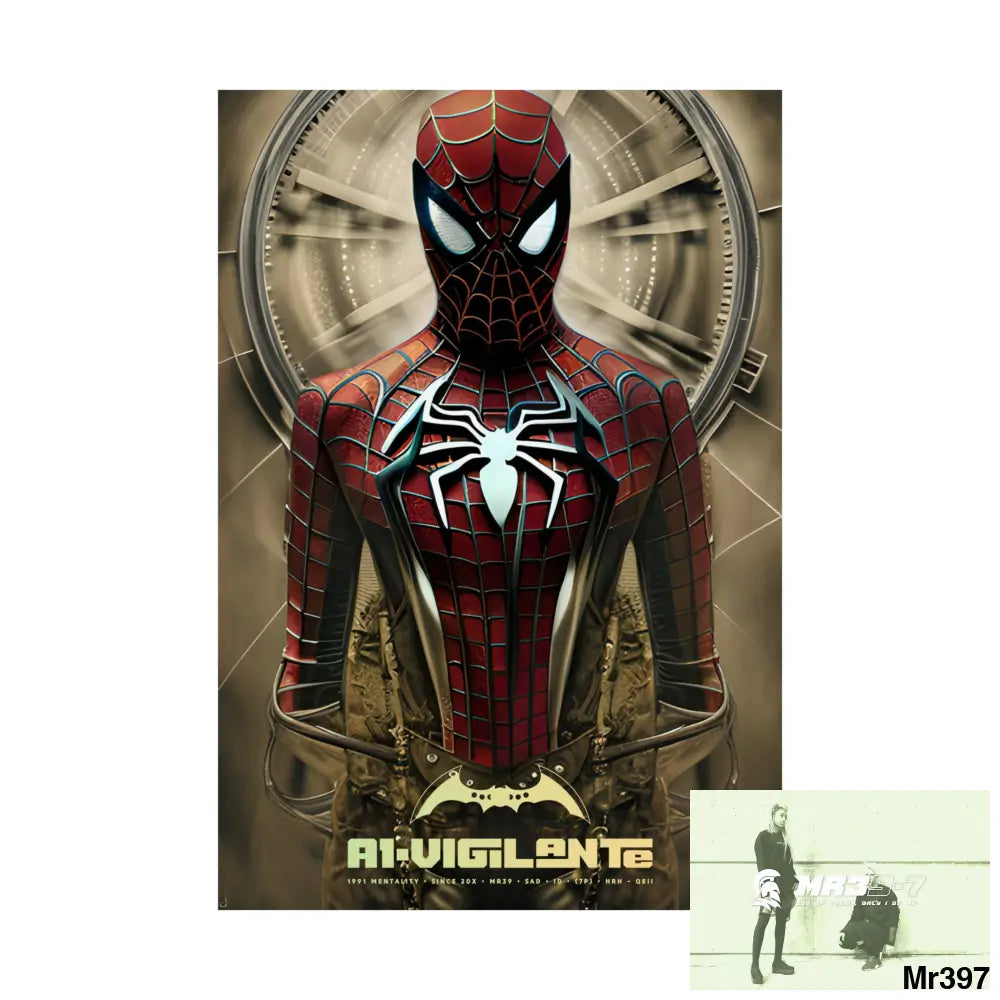 A1-Vigilante Steampunk SpiderMan Graphic Matte Vertical Posters Poster