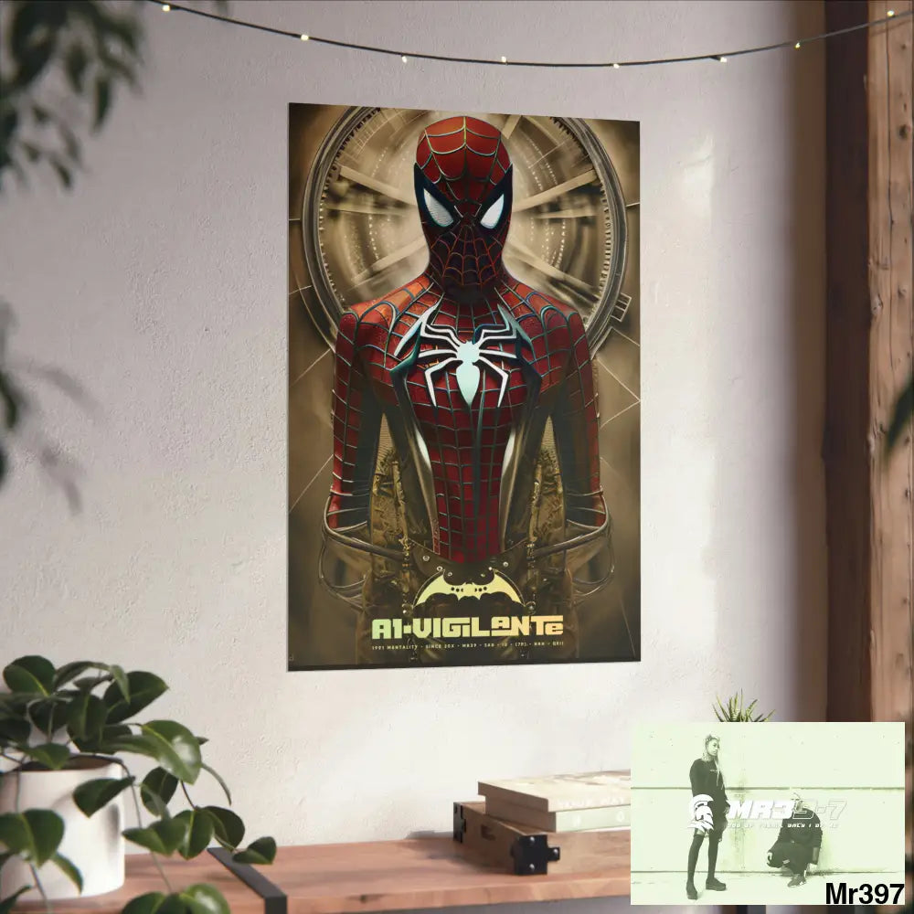 A1-Vigilante Steampunk SpiderMan Graphic Matte Vertical Posters Poster