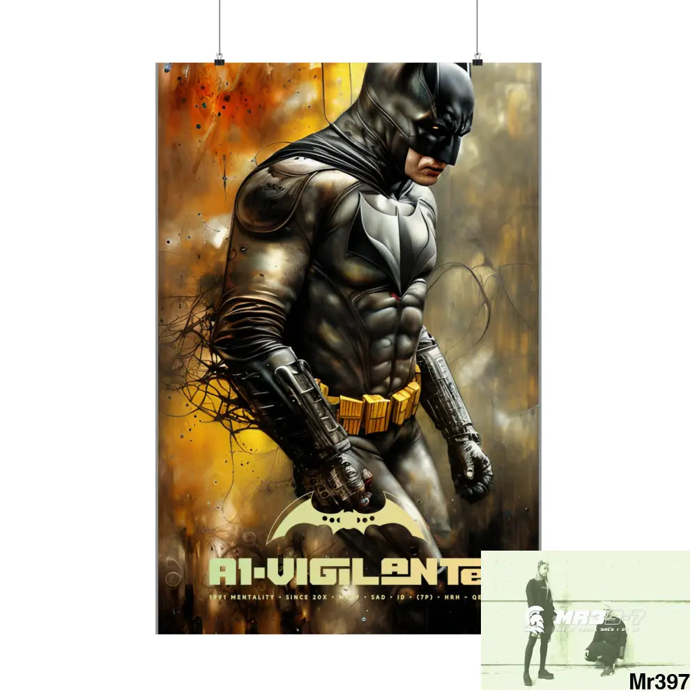 A1-Vigilante Super Resolution Batpain Steampunk Graphic Matte Vertical Posters Poster